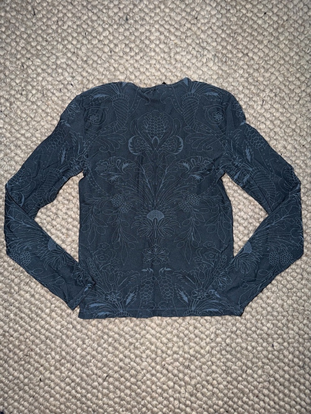 Wolford Velvet Mix Blue Long Sleeve - Picture 5 of 11